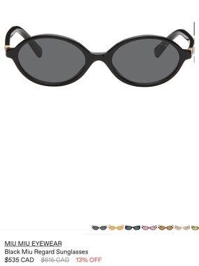 Miu miu Black regard sunglasses